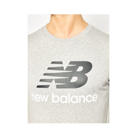 New Balance Tričko Essential Logo MT01575 Sivá Athletic Fit