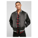 Satin College Jacket Black