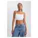 DEFACTO V Neck Strappy Crop Blouse