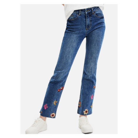 Blue women's flared fit jeans Desigual Nicole - Women