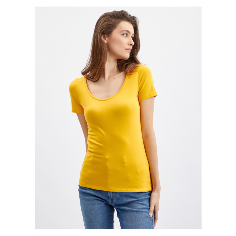 Orsay Yellow Womens Basic T-Shirt - Women
