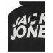 Jack & Jones Plus Mikina 'Ecorp'  čierna / biela