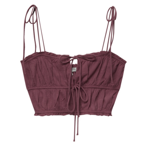 Pull&Bear Top  burgundská Pull & Bear