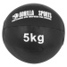 Gorilla Sports Kožený medicinbal, 5 kg, černý