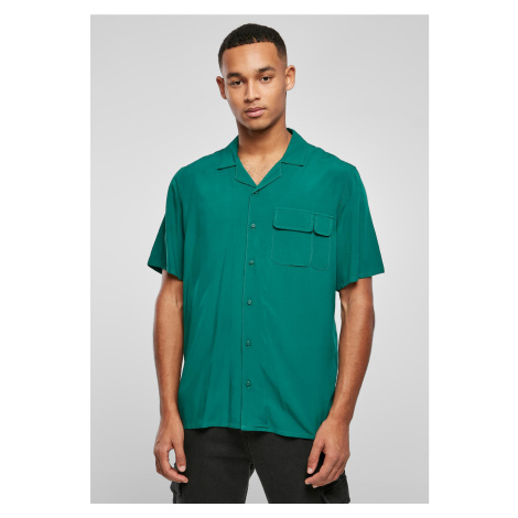 Green Viscose Camp Shirt Urban Classics