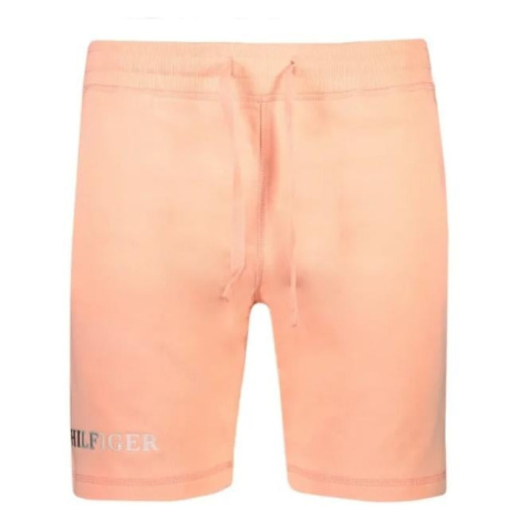 Tommy Hilfiger Krátke nohavice - CONTRAST STITCH SWEATSHORT oranžové