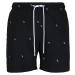 Black/Palm Embroidered Swim Shorts