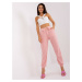 SVETLORUŽOVÉ TEPLÁKOVÉ NOHAVICE JOGGER EM-DR-HS-21-549.37-LIGHT PINK