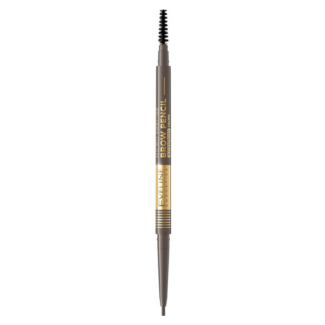 Eveline Cosmetics Micro Precise vodeodolná ceruzka na obočie s kefkou 2 v 1 odtieň 02 Soft Brown