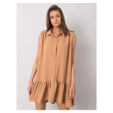 Dress-341-SK-5183.09-camel Rue Paris