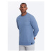 Ombre Men's mélange sweatshirt with embroidered logo - indigo