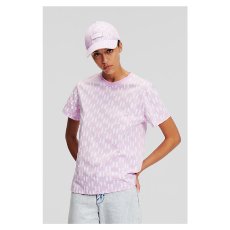 Tričko Karl Lagerfeld Kl Monogram Aop T-Shirt Kl Monogram Orchid Bouquet