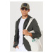 ALTINYILDIZ CLASSICS Men's Khaki Slim Fit Slim Fit Mono Collar Cotton Patterned Blazer Jacket