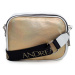 Eco leather bag in white and gold