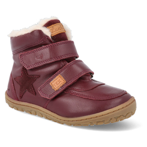 Zima 2022 Barefoot zimné topánky s membránou Lurchi - Nemo tex Light Bordo burgundy