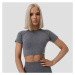 GymBeam Dámske tričko FLO Crop-Top Grey  SS