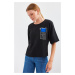 Bigdart 911 Printed Knitted Basic T-Shirt - Black