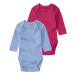 lupilu® Dievčenské body pre bábätká BIO, 2 kusy (modrá/ružovofialová)