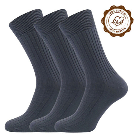 Ponožky LONKA Zebran tmavo šedé 3 páry 119491