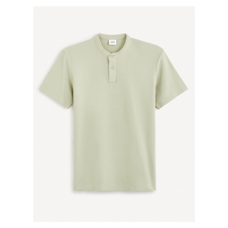 Svetlo zelené pánske basic polo tričko Celio Gesohel