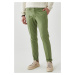 ALTINYILDIZ CLASSICS Men's Green Slim Fit Slim Fit Dobby Side Pockets Casual Pants
