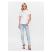 Versace Jeans Couture Tričko 74HAHE05 Biela Regular Fit