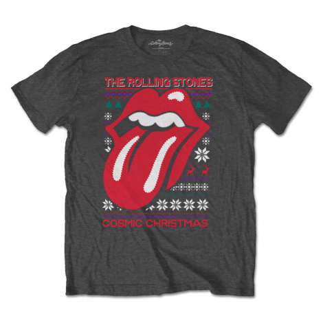 The Rolling Stones tričko Cosmic Christmas Šedá