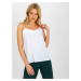 Women's tank top with chain straps - white