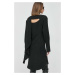 Šaty Victoria Beckham čierna farba, mini, rovný strih