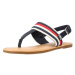 Tommy Hilfiger  FLAT SANDAL CORPORATE  Sandále Modrá