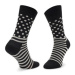 Happy Socks Súprava 4 párov vysokých ponožiek unisex XCBW09-9150 Čierna