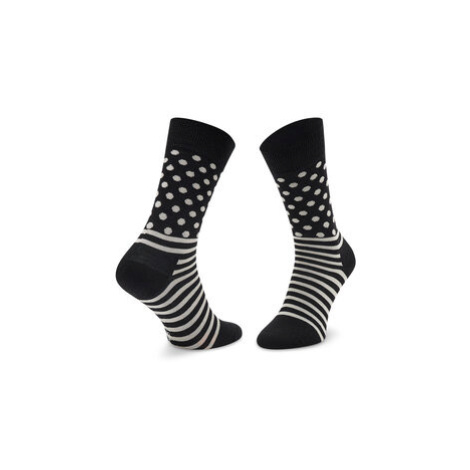 Happy Socks Súprava 4 párov vysokých ponožiek unisex XCBW09-9150 Čierna