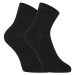 3PACK ponožky Styx členkové bambusové čierne (3HBK960) L