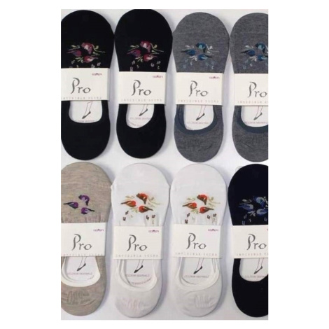 Dámske ponožky ťapky so silikónom PRO 20418 MIX směs barev