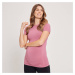 Dámske bezšvové tehotenské tričko MP s krátkymi rukávmi – fialové