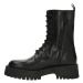 Valentino Shoes Šnurovacie členkové čižmy 'Combat'  čierna / biela