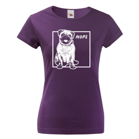 Dámské tričko pre milovníkov zvierat -  Mops