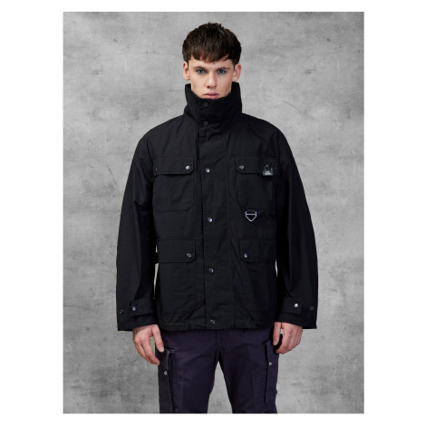 Men's Black Lightweight Jacket with Pockets and Concealed Hood Diesel - Men's