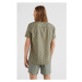 O'Neill AOP CHAMBRAY SHIRT Pánska košeľa s krátkym rukávom, khaki, veľkosť