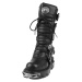 topánky kožené NEW ROCK 5-Buckle Boots (402-S1) Black Čierna