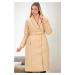 Z6688 DEWBERRY WOMEN'S COAT-BEIGE-1