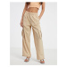 Beige Ladies Rustle Trousers with Pockets ONLY Karin - Ladies
