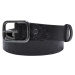 Synthetic ostrich leather belt black/red