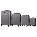 GRAFITOVO SIVÁ SADA 4 ŠKRUPINOVÝCH KUFROV GAN01, LUGGAGE 4 SETS (L,M,S,XS) WINGS, TITAN BLUE