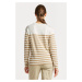 TRIČKO GANT STRIPED LS T-SHIRT DARK KHAKI