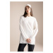 DEFACTO Regular Fit Crew Neck Basic Plain Knitwear Sweater Tunic