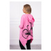 Sweatshirt with cycling print light pink