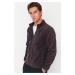 Trendyol Anthracite Regular/Normal Cut Zippered Warm Anti-pilling Fleece Sweatshirt