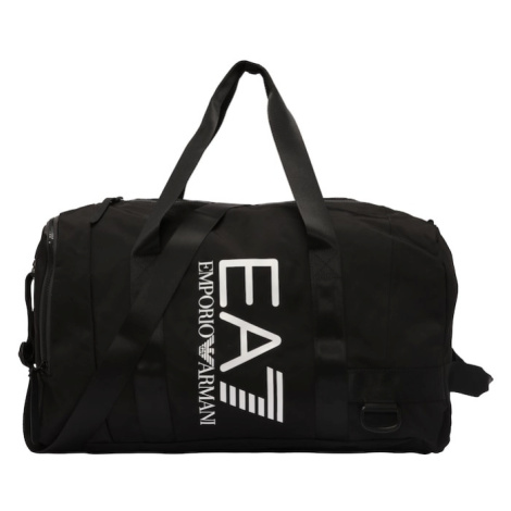EA7 Emporio Armani Športová taška  čierna / biela