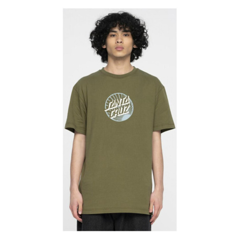 Santa Cruz  Retreat dot front t-shirt  Tričká a polokošele Zelená